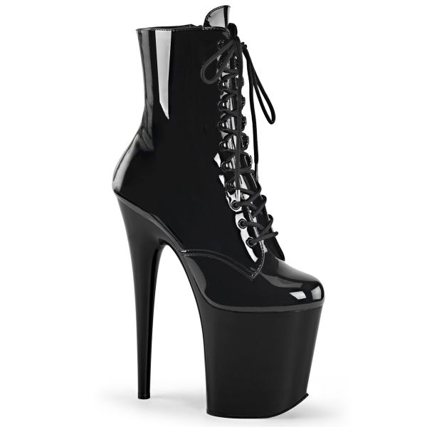 pleaser patent leather boots