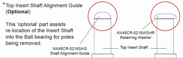 Shaft Alignment Guide for removable X-Pole Studio Pole